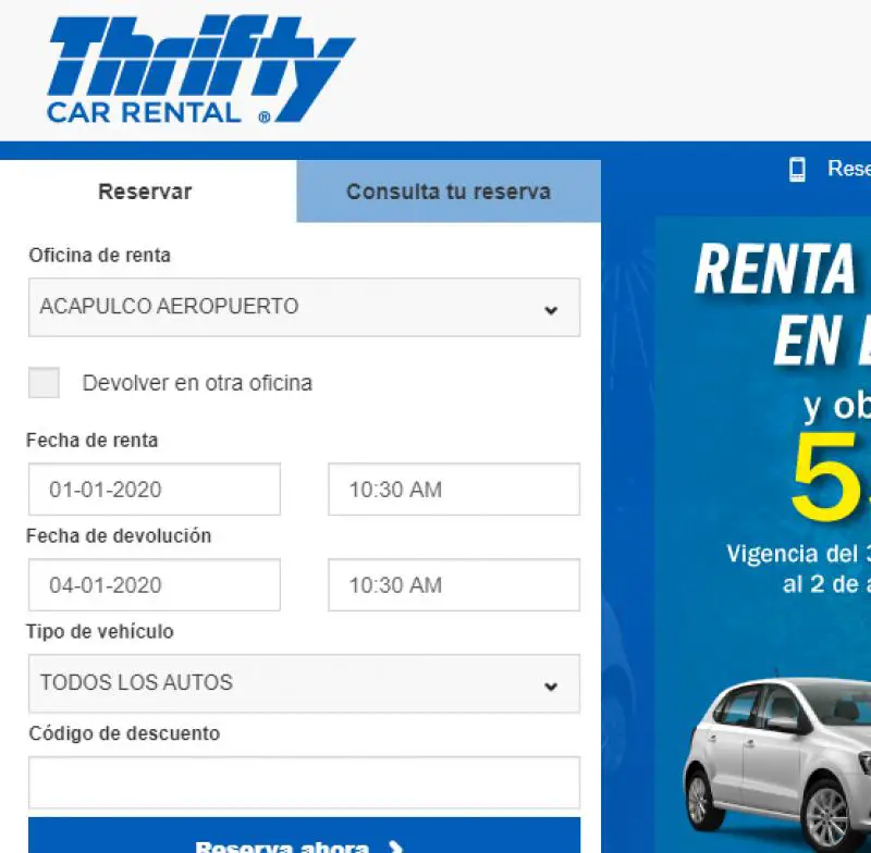 thrifty car rental cancun